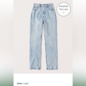 A&F Curve Love ‘90 Straight Jeans Size 8